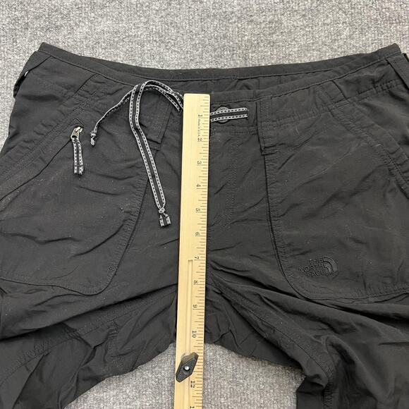 The North Face Pants Womens 8 Black Nylon Hiking Roll-Up Quick Dry Drawstring - Picture 8 of 13